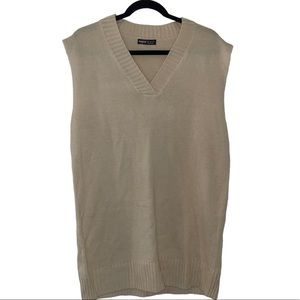 SHEIN Sweater Vest V Neck Casual Loose Oversized Sleeveless Preppy